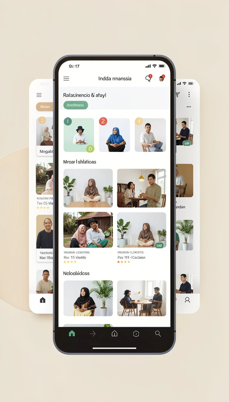 Cuplikan layar menu unduhan manjabet untuk perangkat Android